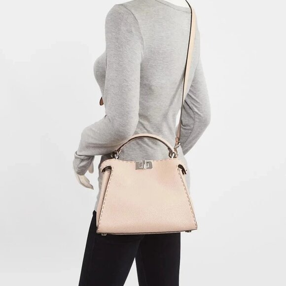 Fendi Beige Selleria Leather Peekaboo Bag 8BN302 - Picture 2 of 12